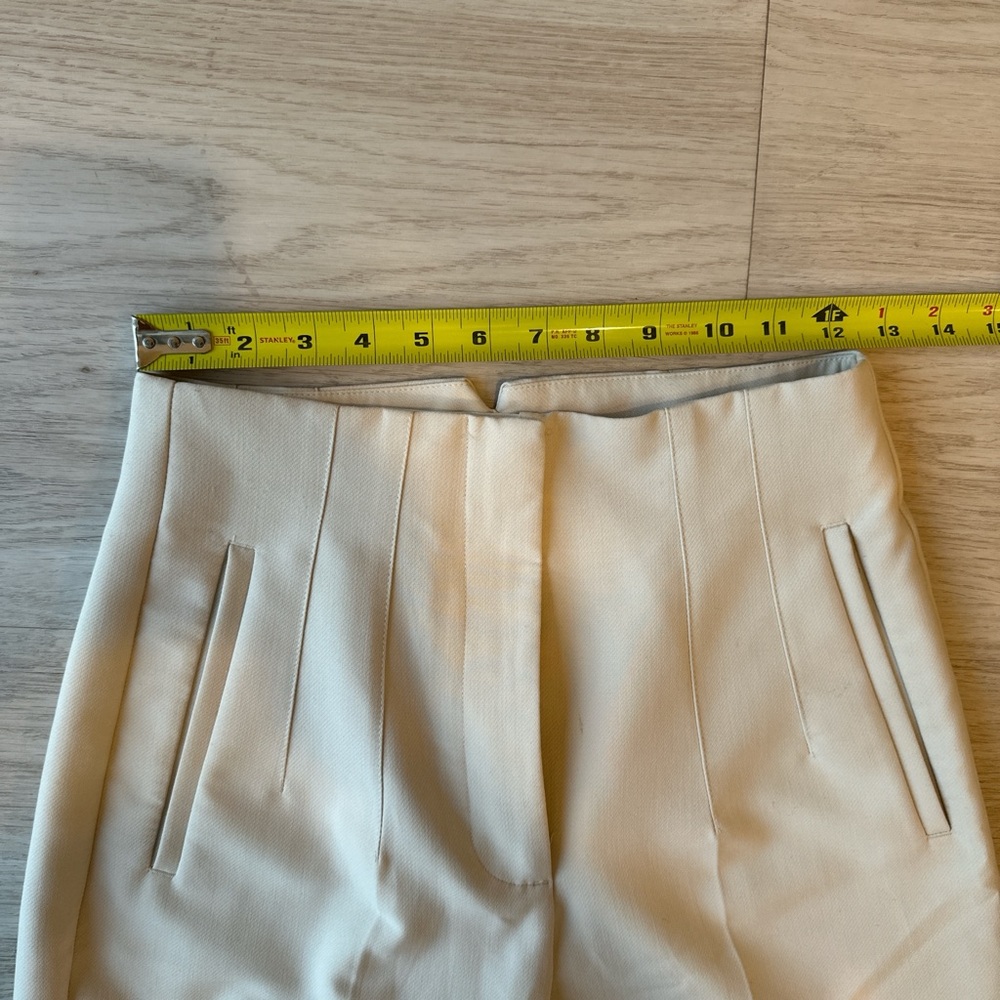 Zara Cream Pleated Trousers - Picture 4 of 6